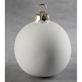 Ceramic Bisque Round Ball Ornament - 4 inch